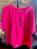 PINK TOP OVER PINK SWEATS